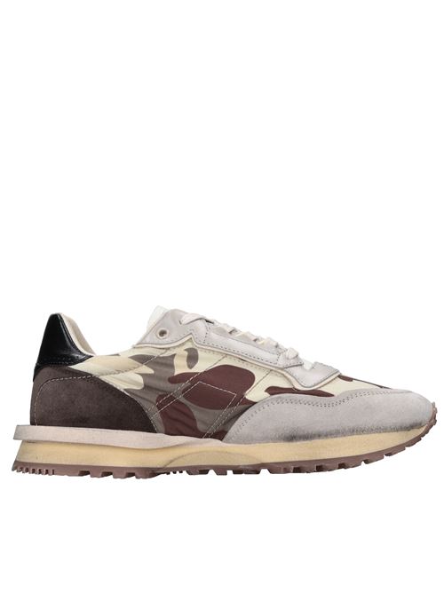 Sneakers in pelle e tessuto HIDNANDER | TENKEI SLIP ON HE1MS425 421CAMO BEIGE-MARRONE-GRIGIO-NERO